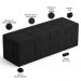 Kit Cabeceira Cama Box Casal 140cm com Calçadeira Roma W01 Linho Chumbo - Lyam