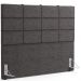Kit Cabeceira Cama Box Casal 140cm com Calçadeira Roma W01 Linho Cinza Escuro - Lyam