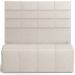 Kit Cabeceira Cama Box Casal 140cm com Calçadeira Roma W01 Linho Cru - Lyam
