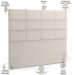 Kit Cabeceira Cama Box Casal 140cm com Calçadeira Roma W01 Linho Cru - Lyam