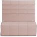 Kit Cabeceira Cama Box Casal 140cm com Calçadeira Roma W01 Linho Rosê - Lyam