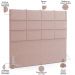 Kit Cabeceira Cama Box Casal 140cm com Calçadeira Roma W01 Linho Rosê - Lyam