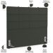 Kit Cabeceira Cama Box Casal 140cm com Calçadeira Roma W01 Linho Verde Musgo - Lyam