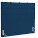 Kit Cabeceira Cama Box Casal 140cm com Calçadeira Roma W01 Suede Azul Marinho - Lyam
