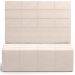 Kit Cabeceira Cama Box Casal 140cm com Calçadeira Roma W01 Suede Bege - Lyam