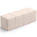 Kit Cabeceira Cama Box Casal 140cm com Calçadeira Roma W01 Suede Bege - Lyam