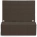 Kit Cabeceira Cama Box Casal 140cm com Calçadeira Roma W01 Suede Marrom - Lyam