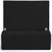Kit Cabeceira Cama Box Casal 140cm com Calçadeira Roma W01 Suede Preto - Lyam