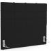 Kit Cabeceira Cama Box Casal 140cm com Calçadeira Roma W01 Suede Preto - Lyam