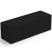 Kit Cabeceira Cama Box Casal 140cm com Calçadeira Roma W01 Suede Preto - Lyam