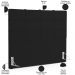 Kit Cabeceira Cama Box Casal 140cm com Calçadeira Roma W01 Suede Preto - Lyam