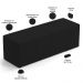 Kit Cabeceira Cama Box Casal 140cm com Calçadeira Roma W01 Suede Preto - Lyam