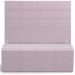 Kit Cabeceira Cama Box Casal 140cm com Calçadeira Roma W01 Suede Rosê - Lyam
