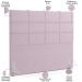 Kit Cabeceira Cama Box Casal 140cm com Calçadeira Roma W01 Suede Rosê - Lyam