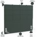 Kit Cabeceira Cama Box Casal 140cm com Calçadeira Roma W01 Suede Verde Musgo - Lyam
