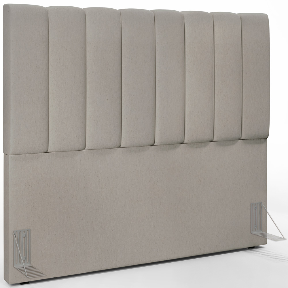 Kit Cabeceira Cama Box Casal 140cm e Calçadeira Recamier Baú Dália W01 Linho Bege - Lyam Decor