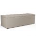 Kit Cabeceira Cama Box Casal 140cm e Calçadeira Recamier Baú Dália W01 Linho Bege - Lyam Decor