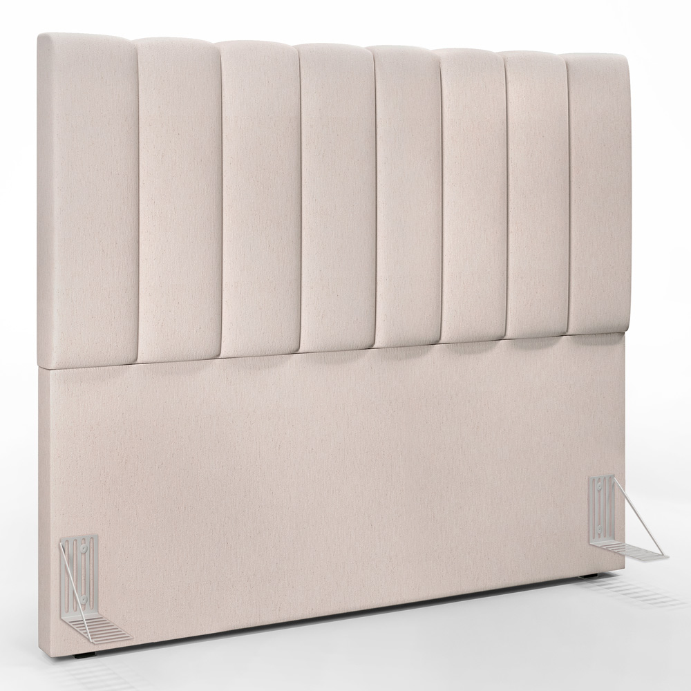 Kit Cabeceira Cama Box Casal 140cm e Calçadeira Recamier Baú Dália W01 Linho Cru - Lyam Decor