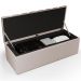 Kit Cabeceira Cama Box Casal 140cm e Calçadeira Recamier Baú Dália W01 Linho Cru - Lyam Decor