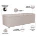 Kit Cabeceira Cama Box Casal 140cm e Calçadeira Recamier Baú Dália W01 Linho Cru - Lyam Decor