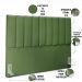 Kit Cabeceira Cama Box Casal King 195cm com Calçadeira Baú Dália W01 Couríssimo Verde Musgo - Lyam
