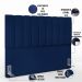 Kit Cabeceira Cama Box Casal King 195cm com Calçadeira Baú Dália W01 Facto Azul Marinho - Lyam