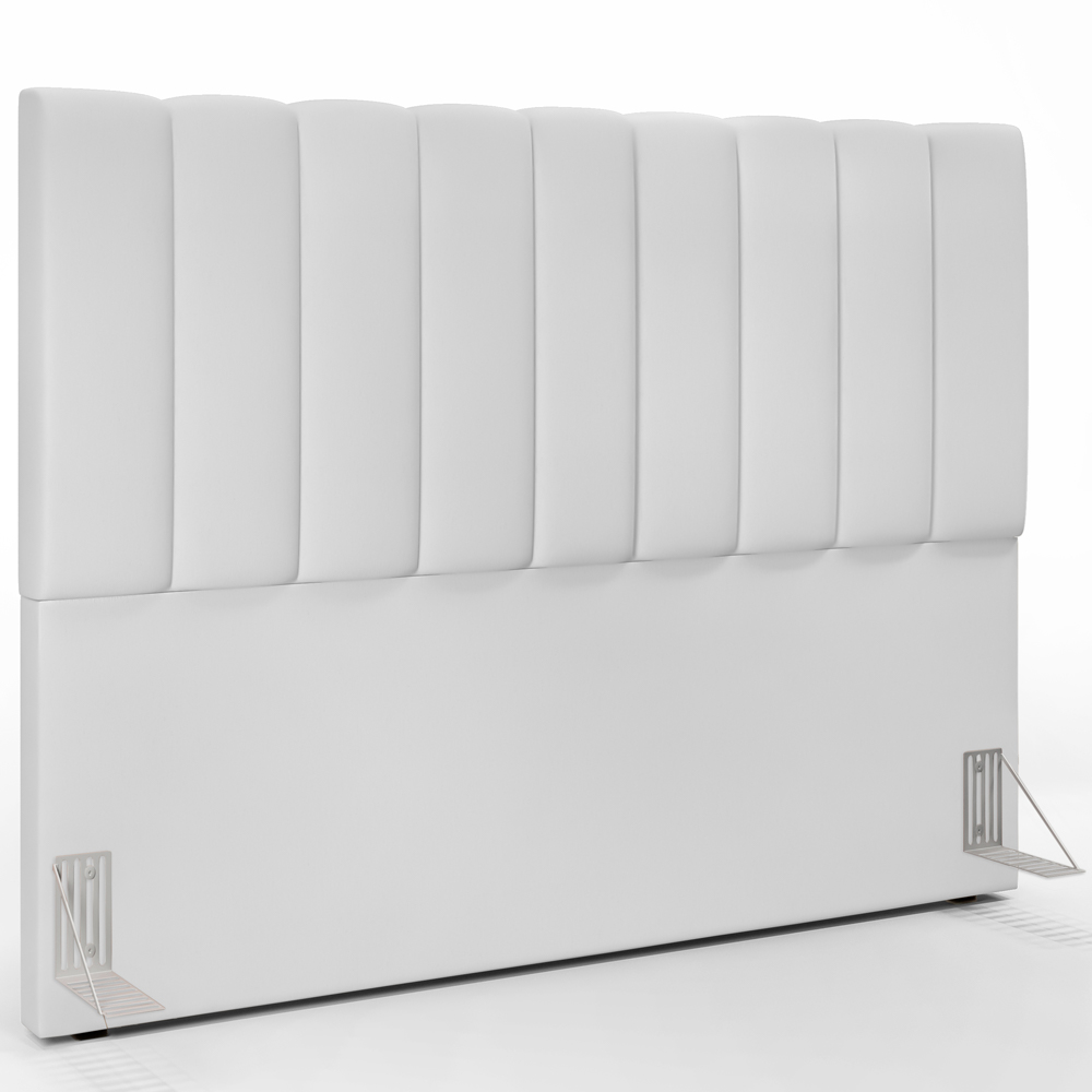 Kit Cabeceira Cama Box Casal King 195cm com Calçadeira Baú Dália W01 Facto Branco - Lyam