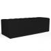 Kit Cabeceira Cama Box Casal King 195cm com Calçadeira Baú Dália W01 Facto Preto - Lyam