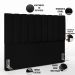 Kit Cabeceira Cama Box Casal King 195cm com Calçadeira Baú Dália W01 Facto Preto - Lyam