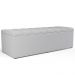 Kit Cabeceira Cama Box Casal King 195cm com Calçadeira Baú Dália W01 Linho Cinza - Lyam