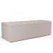 Kit Cabeceira Cama Box Casal King 195cm com Calçadeira Baú Dália W01 Linho Cru - Lyam