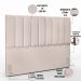 Kit Cabeceira Cama Box Casal King 195cm com Calçadeira Baú Dália W01 Linho Cru - Lyam