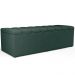 Kit Cabeceira Cama Box Casal King 195cm com Calçadeira Baú Dália W01 Linho Verde Musgo - Lyam
