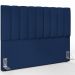 Kit Cabeceira Cama Box Casal King 195cm com Calçadeira Baú Dália W01 Suede Azul Marinho - Lyam