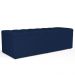 Kit Cabeceira Cama Box Casal King 195cm com Calçadeira Baú Dália W01 Suede Azul Marinho - Lyam