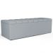 Kit Cabeceira Cama Box Casal King 195cm com Calçadeira Baú Dália W01 Suede Cinza - Lyam