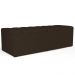Kit Cabeceira Cama Box Casal King 195cm com Calçadeira Baú Dália W01 Suede Marrom - Lyam