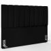 Kit Cabeceira Cama Box Casal King 195cm com Calçadeira Baú Dália W01 Suede Preto - Lyam
