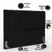 Kit Cabeceira Cama Box Casal King 195cm com Calçadeira Baú Dália W01 Suede Preto - Lyam