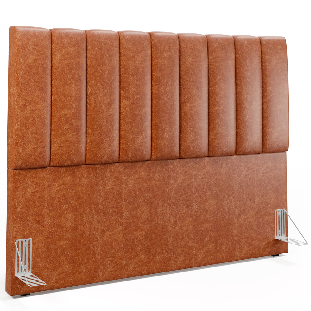 Kit Cabeceira Cama Box Casal Queen 160cm Calçadeira Baú Dália W01 Couríssimo Camel - Lyam Decor