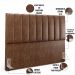 Kit Cabeceira Cama Box Casal Queen 160cm Calçadeira Baú Dália W01 Couríssimo Marrom - Lyam Decor