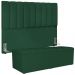 Kit Cabeceira Cama Box Casal Queen 160cm Calçadeira Baú Dália W01 Suede Verde Musgo - Lyam Decor