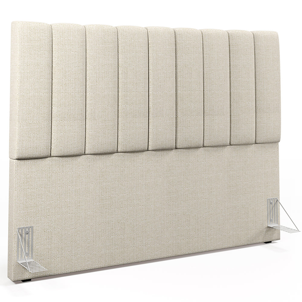 Kit Cabeceira Cama Box Casal Queen 160cm Com Calçadeira Baú Dália W01 Linho Champagne - Lyam Decor