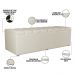 Kit Cabeceira Cama Box Casal Queen 160cm Com Calçadeira Baú Dália W01 Linho Champagne - Lyam Decor