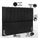 Kit Cabeceira Cama Box Casal Queen 160cm Com Calçadeira Baú Dália W01 Linho Chumbo - Lyam Decor