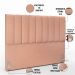 Kit Cabeceira Cama Box Casal Queen 160cm Com Calçadeira Baú Dália W01 Linho Rosê - Lyam Decor