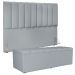 Kit Cabeceira Cama Box Casal Queen 160cm Com Calçadeira Baú Dália W01 Suede Cinza - Lyam Decor