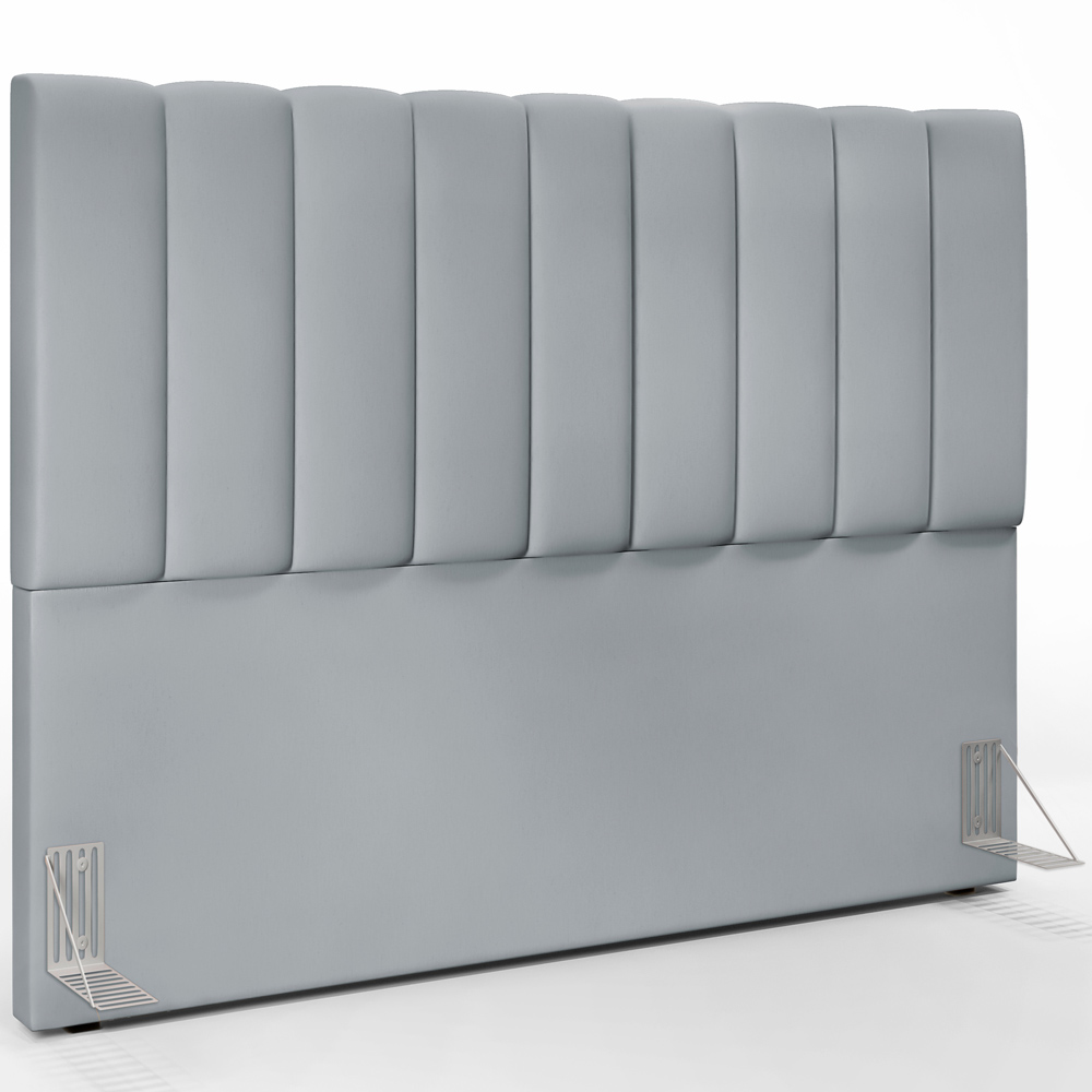 Kit Cabeceira Cama Box Casal Queen 160cm Com Calçadeira Baú Dália W01 Suede Cinza - Lyam Decor