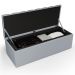 Kit Cabeceira Cama Box Casal Queen 160cm Com Calçadeira Baú Dália W01 Suede Cinza - Lyam Decor
