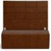 Kit Cabeceira Cama Box King 195cm com Calçadeira Roma W01 Couríssimo Marrom - Lyam